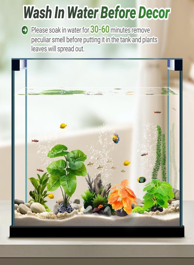 GOZILLA Fish Tank Plants, Reptile Artificial Plastic Plants, Reptile Plants for Terrarium, Aquarium Decorations Resin Pedestal Ornaments for Fish Tank Accessories Set.(3PCS/A-Set) - Image 5